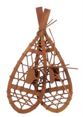 SNOWSHOE DECOR 36X13CM NAT SET/2