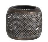 TEALIGHT METAL GRID 10CM ANT BROWN