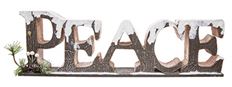 SIGN PEACE 5X15.5" SNOW