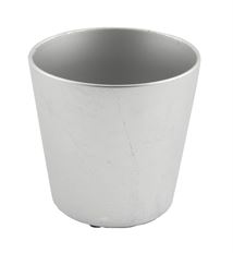 CERAMIC ORCHID POT 17CM MATTE SLV
