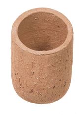 POTTERY VASE SLANTED 16.5X11CM RUST