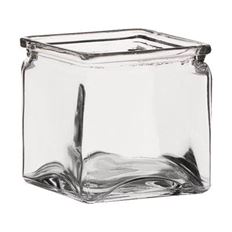 VASE SQUARE 5X5X5" CLEAR 12/CS