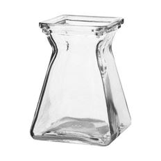 GATHERED SQUARE 5"H CLEAR 18/CS