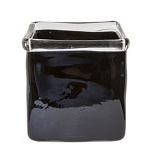 POTTERY 4" BLACK GLASS