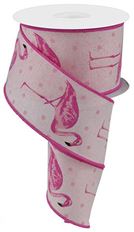 RIBBON 2.5" FLAMINGO 10YD