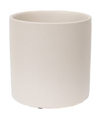 CERAMIC CYLINDER 10CM MATTE CREAM