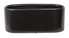 CERAMIC OVAL BOAT 19CM MATTE BLACK
