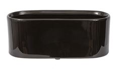 CERAMIC OVAL BOAT 19CM SHINY BLACK