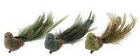 BIRD TAIL FEATHER 17CM 3/ASST GREEN