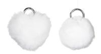KEYCHAIN BALL/HEART 2/AST 10X4CM WH