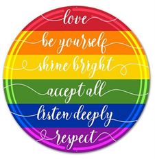 RAINBOW SIGN LOVE/RESPECT 12"D