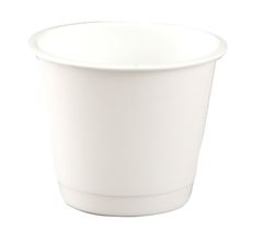 FLORAL POT 8.75" WHITE PLASTIC