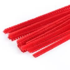 CHENILLE STEMS 12" RED 100/PK