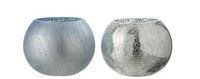 GLASS BUBBLE 15.5CM MT/SHNY BLUE