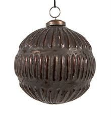 ORNAMENT BAUBLE 12CM BROWN