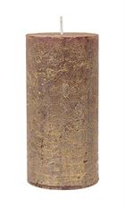 PILLAR CANDLE METAL 6X12CM EVE GOLD