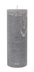 PILLAR CANDLE RUSTIC 27CM LT GRAY
