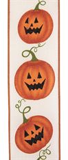 RIBBON 2.5" PUMPKINS IVORY 10YD