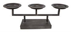 CANDLEHOLDER X3 6X16.5" RUST