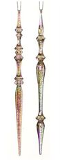 FINIAL ORN ACRYLIC 12" 2 AST CHAG