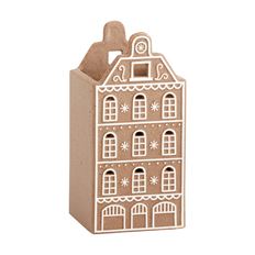 POTTERY GINGERBREAD HOUSE 3.5X7.5"