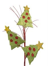 TREE SPRAY GLITTERED 27" R/G/G