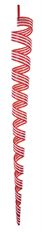 ORNAMENT SWIRL DROP 24" RED/WHITE