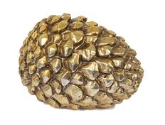 PINECONE POLYRESIN DECOR 4" GOLD