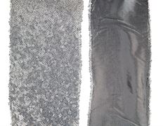 RIBBON 4" SEQUIN GREY 10YD