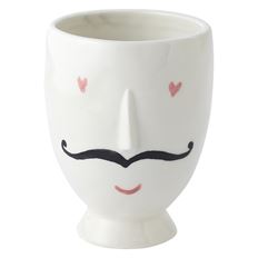 POTTERY MONSIEUR 3.5X4" WHT