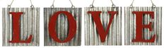 LOVE TIN LETTERS SET/4