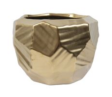 POTTERY POT 2.75"H 4"D GOLD