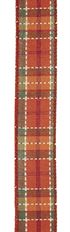 RIBBON 1.5"X50Y CIDER FALL PLAID