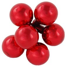 BALL GLASS 30MM SHINY RED 72/PK
