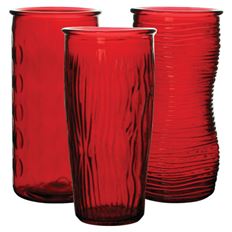 ROSE VASE 9.75" RUBY 12/CS