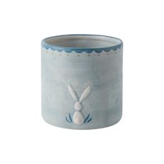 POTTERY HOPPER 4.5X4.5" BLUE