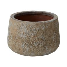 PLANTER LACY TEXTURE 15.25X10.5 BRN