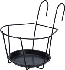 FLOWER POT HOLDER 9X15" BLACK