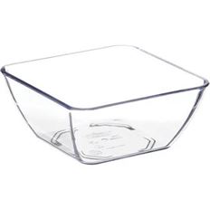 DESIGN BOWL 6" SQUARE CLEAR