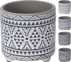 FLOWERPOT TRIBAL 2.5" 4 ASST