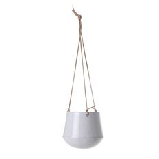 POTTERY HANGING 6.5X5.75" WHITE