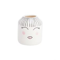 POTTERY BUDVASE 3.75X3.5 WHITE