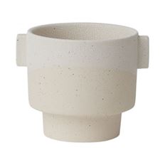 POT 5.5"X4.5"X4.25" MILTON WHITE