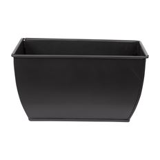 PLANTER ZINC RECT BOX 8X4" MT BLK