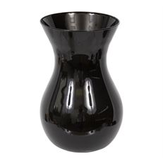 VASE GLASS TIFFANY 7.25X4" BLACK