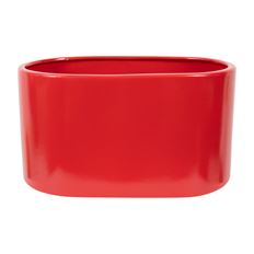CERAMIC DBL OVAL 26CM MT RED