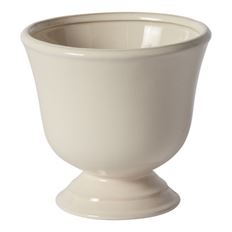 POTTERY COMPOTE CARA 6.75X7" IVORY