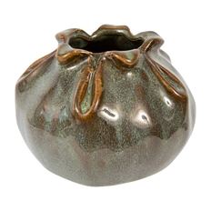 CERAMIC VASE DUMPLING 8X11CM GREEN