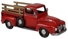 METAL TRUCK PLANTER W/FENCE