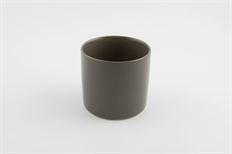 CERAMIC CYLINDER 14CM MATTE GREY